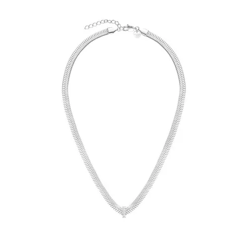 ROSEFIELD Kette mit Anhänger ROSEFIELD Halskette Large Snake mit Crystals Silber