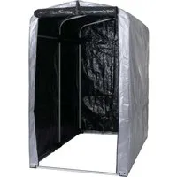 PROREGAL Fahrradgarage HxBxT 201x121x201cm Foliengarage Aufbewahrungsgarage Garagenzelt Silber Alu UV-Schutz Wasserfest