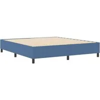 vidaXL Boxspringbett Blau 180 x 200 cm von vidaXL