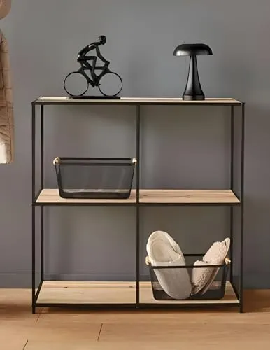 Dekoleidenschaft Regal Modern Living aus Holz & Metall in schwarz von Dekoleidenschaft