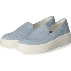 Remonte Plateau Slipper Damen 31373432383230 Blau 39 EU - Slipper & Loafer mit modischem Zierriemen, weicher Auftrittsfläche und rutschhemmender Profilsohle für perfekten Tragekomfort - ideal für den Alltag.