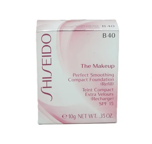 Shiseido The Makeup Perfect Smoothing Compact Foundation B40 Natural - Hochwertiges Nachfüllprodukt für einen perfekten Teint. Die kompakte Textur sorgt für ein gleichmäßiges und mattes Finish, ideal für den täglichen Gebrauch.