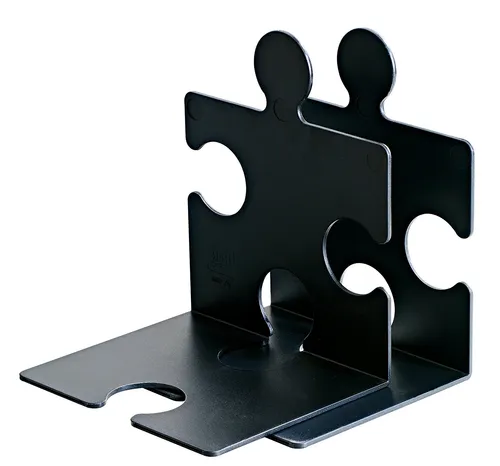 HAN Buchstütze PUZZLE 2er Set schwarz