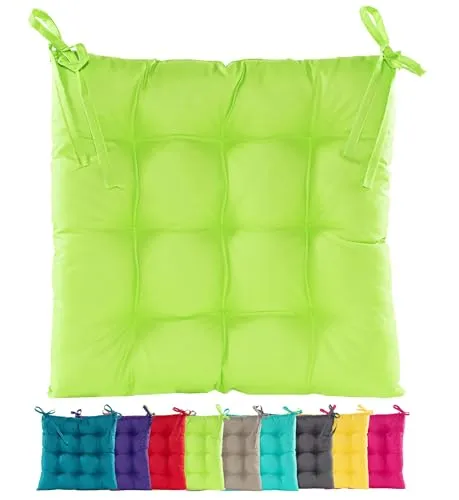 JACK Outdoor Stuhlkissen 38x38cm Lounge Kissen Auflage Wasserfest Sitzkissen Garten Lotus Effekt, Farbe:Grün