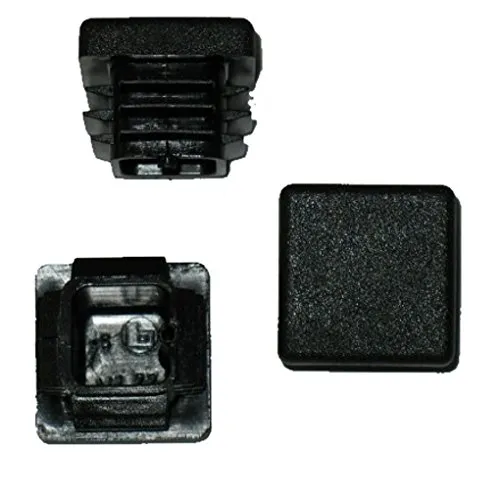 Lamellenstopfen Vierkantrohrstopfen 20 x20 mm (Außen) Stopfen SCHWARZ 20 x