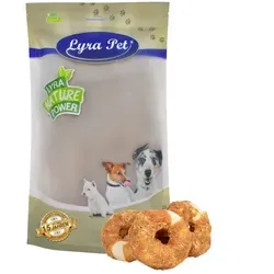 Lyra Pet® Kauringe mit Hühnerbruststreifen 1 kg - Hundefutter: Schmackhafte Kauringe mit Hühnerbruststreifen, fettarm und ideal für langanhaltenden Kauspaß, stärken die Kaumuskulatur und sind perfekt als Belohnung.