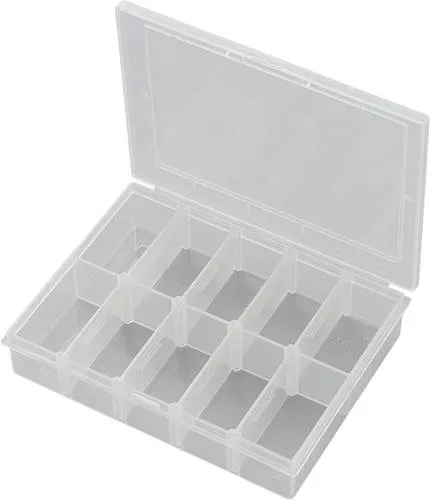 TRU COMPONENTS EKB-203 Sortimentskasten (L x B x H) 139 x 95 x 25mm Anzahl Fächer: 10 variable Unterteilung Inhalt 1St.