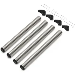 Emuca Verstellbare Tischbeine im 4er-Set, grau, 2034551 in silber von Emuca