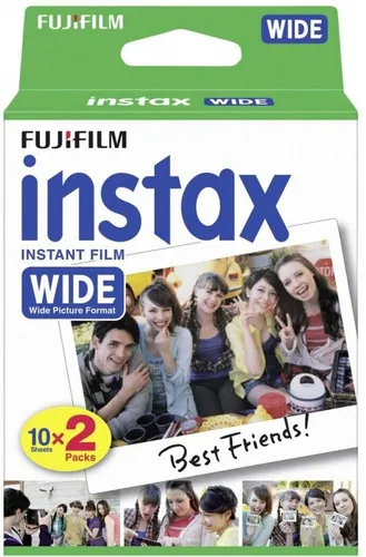 Fujifilm Instax Wide Film Doppelpack 16026642 - Fotofilme für Instax 210 Kamera, liefert großformatige Bilder mit 6,2 x 9,9 cm für unvergessliche Momente.