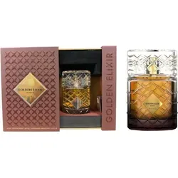 Golden Elixir Reserve, Extrait de Parfum, Unisex, 100ml - Luxuriöser Extrait de Parfum mit langanhaltendem Duft, ideal für Abendveranstaltungen und besondere Anlässe. Eine harmonische Mischung aus Gewürzen, Süße und holzigen Noten für alle Duftliebhaber.