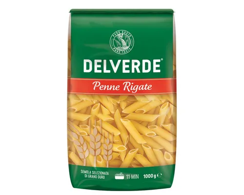 DELVERDE Nudeln, Delverde Penne Rigate Pasta Semola Selezionata di Grano Duro 1000g
