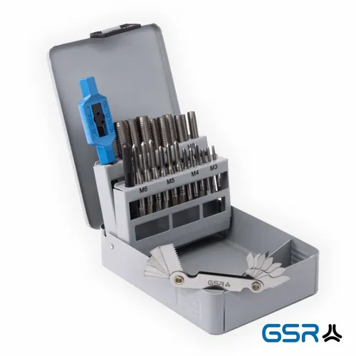 GSR Handgewindebohrer Satz HSSG M3-M12 23-tlg Gewindeschneider-Set