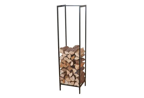 Kaminholzregal Taarbæk 140 x 35 x 35 cm - Aschesauger: Hochwertiges Kaminholzregal aus pulverbeschichtetem Stahl, ideal für die ordentliche Lagerung von Feuerholz und schützt vor Bodenfeuchtigkeit.
