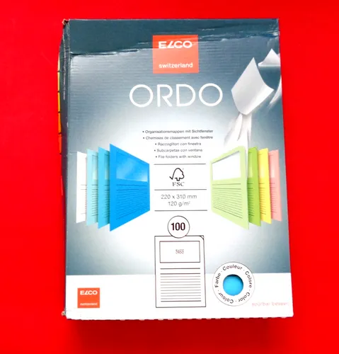 ELCO Sichthüllen DIN A4 glatt 120 g/qm - 100 Stück Packung - Hochwertige Sichthüllen für DIN A4 Unterlagen, 120 g/qm, ideal für professionelle Präsentationen und Dokumentenorganisation.