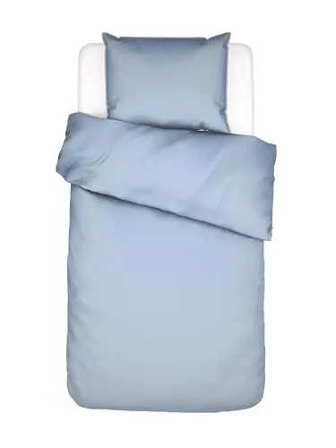 Essenza Satin Bettwäsche-Garnitur Minte Iceblue 155x220+80x80 - Bettwäschen in trendigem Iceblue, aus hochwertigem Satin mit 300TC für unvergleichliche Weichheit und eleganten Look.