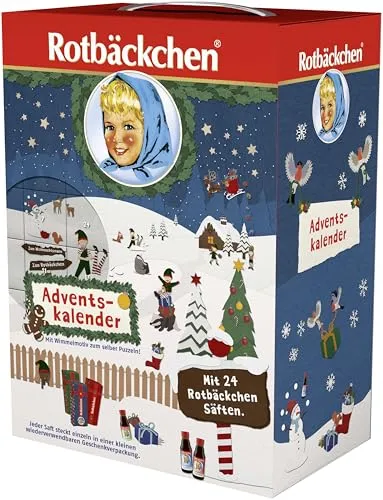 Rotbäckchen Adventskalender (24 x 125 ml) - Säfte, Milchshakes & Smoothies - Entdecken Sie 24 köstliche Säfte in einem festlichen Kalender, ideal für eine fruchtige Adventszeit!