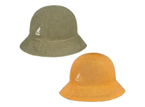Kangol Flip It Rev Casual Wendehut Glockenhut für Damen - Oliv - M (56-57 cm) - Stylischer Glockenhut mit mittlerer Krempe, ideal für den Sommer. Praktisch, faltbar und perfekt für unterwegs.