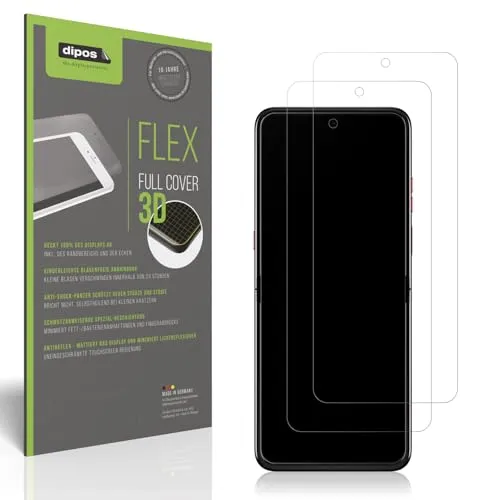 dipos FLEX 2x Schutzfolie matt passend für Motorola Razr 60 Ultra Innenseite, Antireflex, 100% Displayabdeckung, Fingerprint Kompatibel, case-friendly, Full Cover Displayschutz Folie