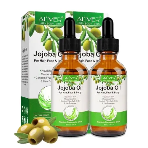 P-Beauty Reines Jojobaöl | Bio, Vegan & Kaltgepresst | Multifunktionale Pflege für Haut, Haar & Nägel | als Massageöl geeignet | Vitamine, Feuchtigkeit | 2x60ml