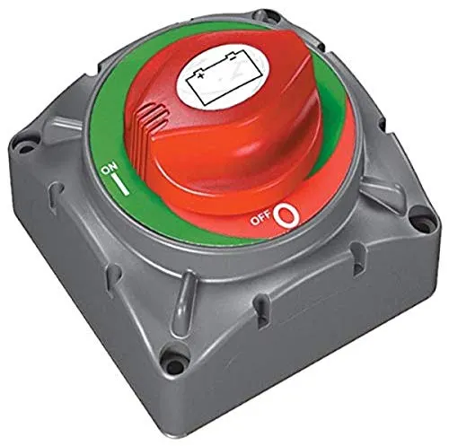 BEP Nautisch 720 Batterieschalter - Rot/Grau, Einheitsgröße - Batterieschalter für Boote, Heavy Duty, 600 Amps DC, ideal für große Boote, ermöglicht einfache ON/OFF Steuerung und vielseitige Montageoptionen.