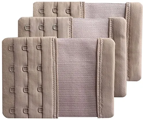 Chanie Damen Packung mit 3 Weich Komfortabel Erweiterung 4 Haken BH-Verlängerer, 10,3cm x 7,6cm