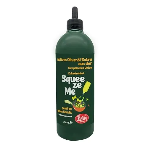 Food-United SqueezeMe Natives Olivenöl Extra 750 ml von Pantaleo einfacher Gebrauch & präzise Dosierung, perfekt für Gastronomie & Zuhause, für Pasta, Fisch, Meeresfrüchte, Gemüse, & Fleisch (1)