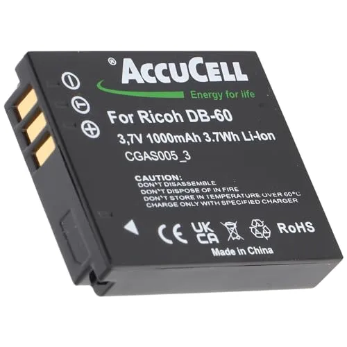 AccuCell Akku kompatibel mit Panasonic CGA-S005, DMW-BCC12