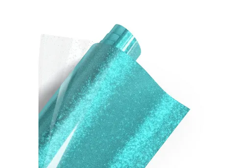 POLI-TAPE POLI-CUT Plotterfolie POLI-FLEX IRON-ON PEARL GLITTER, 30,5 cm x 61 cm, Textiltransferfolie mit Glittereffekt