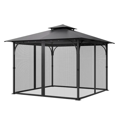VEVOR Moskitonetz für Pavillon - Insektenschutz 275x275x196cm - Fliegengitter für Pavillons, schützt zuverlässig vor Insekten und sorgt für ungestörte Stunden im Freien.