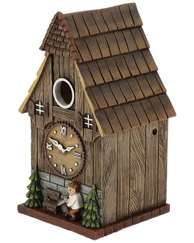 Esschert Design Nistkasten Kuckucksuhr - Vogelhaus im Kuckucksuhr-Design, wetterfest und UV-beständig, ideal für Meisen, Rotkehlchen und Spatzen. Perfekt für Gartenliebhaber!