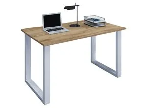 VCM my office Lona Schreibtisch honig-eiche 110x80 cm in silber von VCM