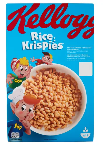 Kellogg's Rice Krispies Puffreis 340g - Leckeres Frühstücksmüsli mit Vitaminen und Mineralstoffen, ideal für einen energiestart in den Tag.