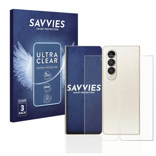6x Schutzfolie Samsung Galaxy Z Fold 4 (Display+Rückseite) Display Schutz Folie