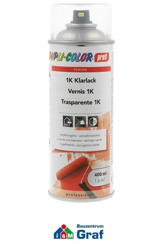 DUPLI-COLOR profi 1K Klarlack hochglänzend UV-beständig 400ml /#87000157