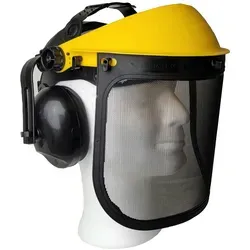 Baumarktplus Gesichtsschutz für Freischneider Augenschutz Gehörschutz Visier Gartenarbeiten