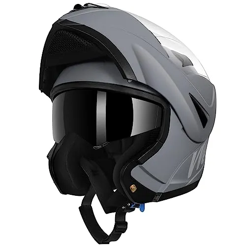 Westt Klapphelm Motorradhelm ECE-R 22.06 Zertifiziert Integralhelm für Damen und Herren Jethelm mit Kinnschutz Scooter Roller Moped Helm mit Sonnenblende und Visier