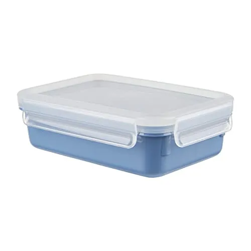 Emsa N10125 Clip & Close Color Edition Frischhaltedose | 0,8 Liter | 100% auslaufsicher/hygienisch | BPA-frei | spülmaschinen-, mikrowellen- und gefriergeeignet | made in Germany | Aqua Blau