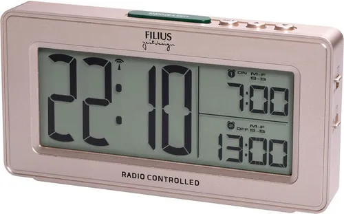 FILIUS zeitdesign Funkwecker 0532 braun in gold von FILIUS zeitdesign