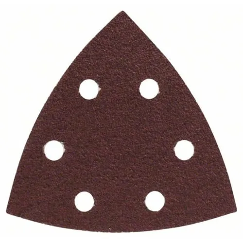 Bosch Home and Garden DIY 25tlg. Schleifblatt Set verschiedene Materialien für Deltaschleifer (Körnung 60, 6 Löcher) 2607019488