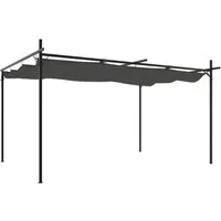 Produktbild DELUKE Pergola mit Schiebedach OLIMP Anthrazit 395x292cm
