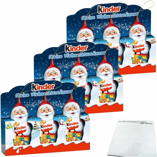 Ferrero Kinder kleine Weihnachstmänner 3 Figuren in Aufsteller 3x45g usy Block