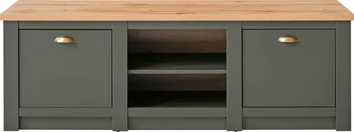 Home affaire Lowboard Cambridge, Breite ca. 152 cm - TV-Halterungen – das stilvolle Lowboard im Landhausstil bietet viel Stauraum und Platz für technische Geräte. Hergestellt aus FSC®-zertifiziertem Holzwerkstoff, vereint es modernes Design mit Funktionalität.