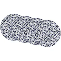 Ritzenhoff & Breker Royal Sakura Speiseteller 4er Set - ø 26,5 cm - Teller aus Porzellan im royalblauen Design, spülmaschinengeeignet und ideal für stilvolle Tischdekorationen.