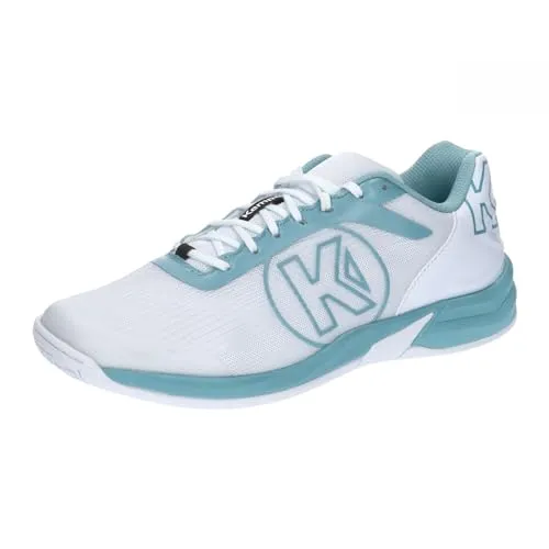 Kempa Unisex Attack Three 2.0 W Game Changer Handballschuhe - Damen-Handballschuhe mit atmungsaktivem Mesh, stabiler Fersenkappe und nicht abfärbender Gummisohle für optimalen Halt und Komfort beim Spielen.