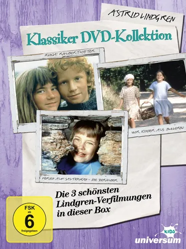 Astrid Lindgren - Klassiker-Kollektion [3 DVDs] - Filme mit unvergesslichen Abenteuern: Erleben Sie Ronja Räubertochter, die Freunde aus Bullerbü und Ferien auf Saltkrokan – zeitlose Geschichten für die ganze Familie.