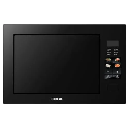 KB ELEMENTS 60 cm Einbaumikrowelle – 25 Liter, Full-Touch-Display, 1200 Watt Grill - Moderne KB ELEMENTS 60 cm Einbaumikrowelle mit 25 Litern Garraum und elegantem Full-Touch-Display. 1320 Watt Gesamtleistung und 8 automatische Kochmenüs für einfache Zubereitung – ideal für jede moderne Küche.