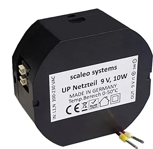Scaleo systems AC/DC-Einbaunetzteil 10W 9V DC - Kompaktes Netzteil mit 10W Leistung, ideal für platzsparende Anwendungen in Elektronikprojekten.