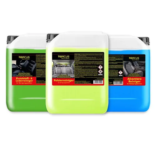 ABACUS Tornador Reiniger Set - Autopflege & Motorradpflege – Ideal für alle Materialien, inklusive Alcantara, mit wirkungsvoller Spezialmischung für eine porentiefe Reinigung im Fahrzeuginnenraum.