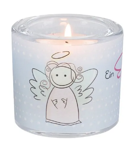 LichtMoment Glaswindlicht - Ein Engel für dich 90561476 Windlicht Teelichthalter