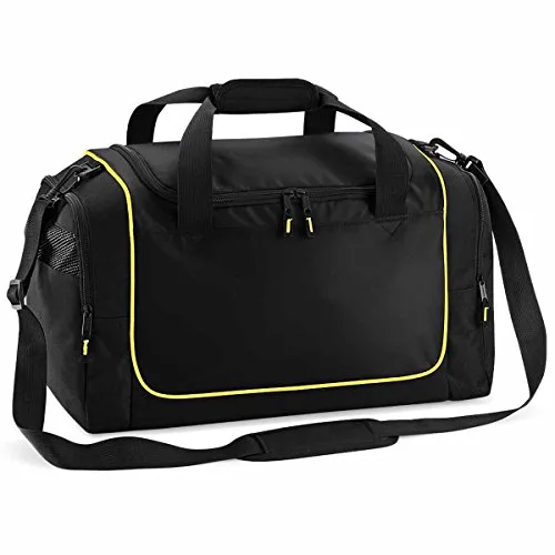 Quadra Sporttasche QS77 Black/Yellow - Klassische Sporttaschen, kompakte Größe ideal für Umkleidespinde, strapazierfähig und stylisch.